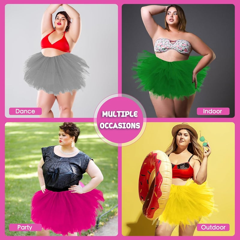 Fynnsure 5 Layers Plus Size Tutu Skirts for Women Extra Large Tulle Skirt 80s Adult Tutu Skirts Tutus Halloween Costumes - Image 2